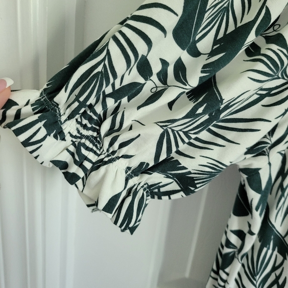 BODEN V-Neck Jersey Dress Midnight Garden Tropic Foliage Size 8R - Picture 5 of 6